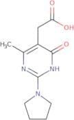 2-[4-Methyl-6-oxo-2-(pyrrolidin-1-yl)-1,6-dihydropyrimidin-5-yl]acetic acid