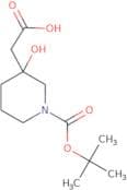 2-{1-[(tert-butoxy)carbonyl]-3-hydroxypiperidin-3-yl}acetic acid