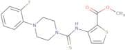 methyl 3-(((4-(2-fluorophenyl)piperazinylthioxomethyl)amino)thiophene-2-carboxylate