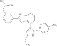 3-[4-[3-(4-Aminophenyl)-1-ethyl-1H-pyrazol-4-yl]-1H-pyrrolo[2,3-b]pyridin-2-yl]-N,N-dimethylbenzen…