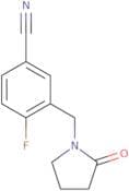 4-Fluoro-3-[(2-oxopyrrolidin-1-yl)methyl]benzonitrile