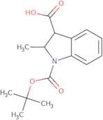 1-[(tert-Butoxy)carbonyl]-2-methyl-2,3-dihydro-1H-indole-3-carboxylic acid
