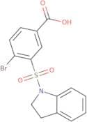 4-Bromo-3-(2,3-dihydro-1H-indole-1-sulfonyl)benzoic acid