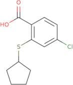 4-Chloro-2-(cyclopentylsulfanyl)benzoic acid