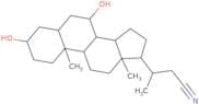 (3α,5β,7β)-3,7-Dihydroxy-24-norcholane-23-nitrile