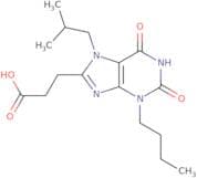 3-[3-Butyl-7-(2-methylpropyl)-2,6-dioxo-2,3,6,7-tetrahydro-1H-purin-8-yl]propanoic acid