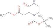 2-Ethoxycarbonylmethyl-3-oxo-piperazine-1-carboxylic acid tert-butyl ester