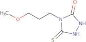 4-(3-Methoxypropyl)-5-sulfanylidene-1,2,4-triazolidin-3-one