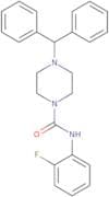 (4-(diphenylmethyl)piperazinyl)-N-(2-fluorophenyl)formamide
