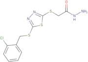 2-[(5-{[(2-Chlorophenyl)methyl]sulfanyl}-1,3,4-thiadiazol-2-yl)sulfanyl]acetohydrazide