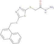 2-({5-[(Naphthalen-1-ylmethyl)sulfanyl]-1,3,4-thiadiazol-2-yl}sulfanyl)acetohydrazide