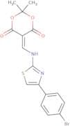 5-(((4-(4-bromophenyl)(2,5-thiazolyl))amino)methylene)-2,2-dimethyl-1,3-dioxane-4,6-dione