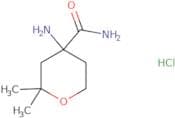 4-Amino-2,2-dimethyloxane-4-carboxamide hydrochloride