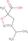 5-Methyl-3-(propan-2-yl)-4,5-dihydro-1,2-oxazole-5-carboxylic acid