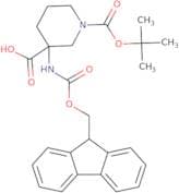 1-[(tert-Butoxy)carbonyl]-3-{[(9H-fluoren-9-ylmethoxy)carbonyl]amino}piperidine-3-carboxylic acid
