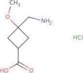 rac-(1S,3S)-3-(Aminomethyl)-3-methoxycyclobutane-1-carboxylic acid hydrochloride