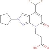 3-[2-Cyclopentyl-4-(difluoromethyl)-6-oxo-2H,6H,7H-pyrazolo[3,4-b]pyridin-7-yl]propanoic acid
