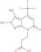 3-[2,3-Dimethyl-6-oxo-4-(trifluoromethyl)-2H,6H,7H-pyrazolo[3,4-b]pyridin-7-yl]propanoic acid