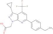 2-[3-Cyclopropyl-6-(4-ethylphenyl)-4-(trifluoromethyl)-1H-pyrazolo[3,4-b]pyridin-1-yl]acetic acid