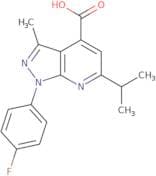1-(4-Fluorophenyl)-3-methyl-6-(propan-2-yl)-1H-pyrazolo[3,4-b]pyridine-4-carboxylic acid