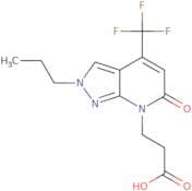 3-[6-Oxo-2-propyl-4-(trifluoromethyl)-2H,6H,7H-pyrazolo[3,4-b]pyridin-7-yl]propanoic acid