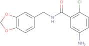 5-Amino-N-(1,3-dioxaindan-5-ylmethyl)-2-chlorobenzamide
