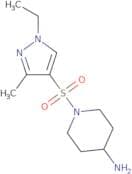1-[(1-Ethyl-3-methyl-1H-pyrazol-4-yl)sulfonyl]piperidin-4-amine
