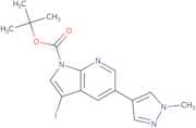 tert-Butyl 3-iodo-5-(1-methyl-1H-pyrazol-4-yl)-1H-pyrrolo[2,3-b]pyridine-1-carboxylate