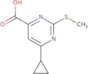 6-Cyclopropyl-2-(methylsulfanyl)pyrimidine-4-carboxylic acid