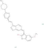 (E)-5-Methoxy-3-((3-((E)-2-(6-(4-methylpiperazin-1-yl)pyridin-3-yl)vinyl)-1H-indazol-6-yl)methylen…