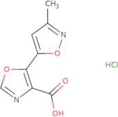 5-(3-Methyl-1,2-oxazol-5-yl)-1,3-oxazole-4-carboxylic acid hydrochloride