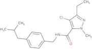 4-Chloro-3-ethyl-1-methyl-N-{[4-(2-methylpropyl)phenyl]methyl}-1H-pyrazole-5-carboxamide