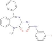 1-(1-methyl-2-oxo-5-phenyl-2,3-dihydro-1H-1,4-diazepin-3-yl)-3-(3-fluorophenyl)urea
