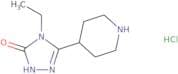 4-Ethyl-3-(piperidin-4-yl)-4,5-dihydro-1H-1,2,4-triazol-5-one hydrochloride