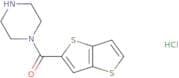 1-{Thieno[3,2-b]thiophene-2-carbonyl}piperazine hydrochloride