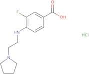 3-Fluoro-4-{[2-(pyrrolidin-1-yl)ethyl]amino}benzoic acid hydrochloride