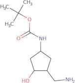 rac-tert-Butyl N-[(1R,3S,4S)-3-(aminomethyl)-4-hydroxycyclopentyl]carbamate