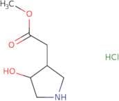 rac-Methyl 2-[(3R,4S)-4-hydroxypyrrolidin-3-yl]acetate hydrochloride
