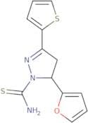 5-(Furan-2-yl)-3-(thiophen-2-yl)-4,5-dihydro-1H-pyrazole-1-carbothioamide