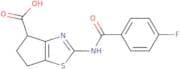 2-(4-Fluorobenzamido)-5,6-dihydro-4H-cyclopenta[d]thiazole-4-carboxylic acid