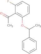 1-[2-Fluoro-6-(1-phenylethoxy)phenyl]ethan-1-one