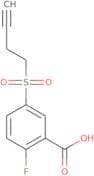 5-(But-3-yn-1-ylsulfonyl)-2-fluorobenzoic acid