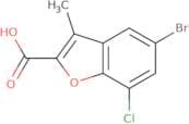 5-Bromo-7-chloro-3-methyl-1-benzofuran-2-carboxylic acid