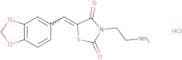 3-(2-Aminoethyl)-5-(1,3-dioxaindan-5-ylmethylidene)-1,3-thiazolidine-2,4-dione hydrochloride