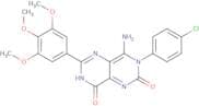 3-(4-chlorophenyl)-4-imino-6-(3,4,5-trimethoxyphenyl)-1,3,7-trihydro-5,7-diazaquinazoline-2,8-dione