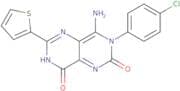 3-(4-chlorophenyl)-4-imino-6-(2-thienyl)-1,3,7-trihydro-5,7-diazaquinazoline-2,8-dione