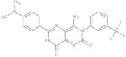 6-(4-(dimethylamino)phenyl)-4-imino-3-(3-(trifluoromethyl)phenyl)-1,3,7-trihydro-5,7-diazaquinazol…