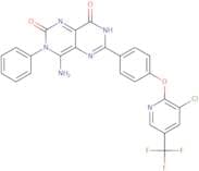 6-(4-(3-chloro-5-(trifluoromethyl)(2-pyridyloxy))phenyl)-4-imino-3-phenyl-1,3,7-trihydro-5,7-diaza…