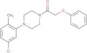1-(4-(5-chloro-2-methylphenyl)piperazinyl)-2-phenoxyethan-1-one
