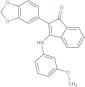 2-benzo[d]1,3-dioxolen-5-yl-3-((3-methoxyphenyl)amino)inden-1-one